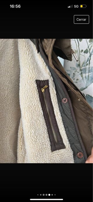 Abrigo parka verde chaleco