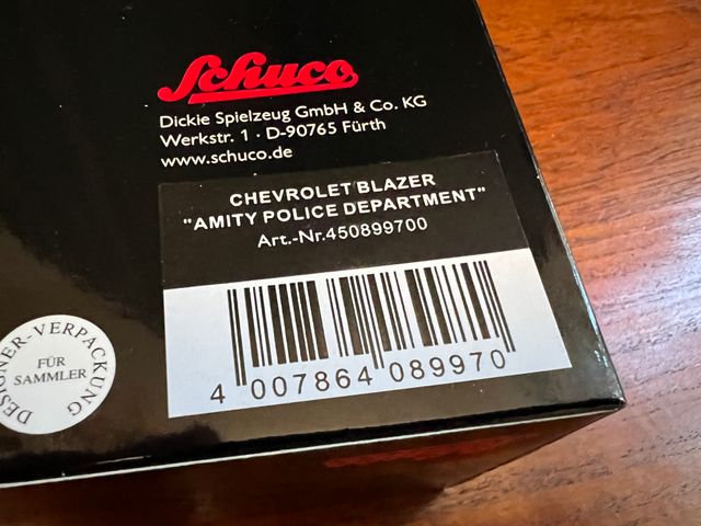 Tiburón Chevrolet Blazer Amity Police 1:43