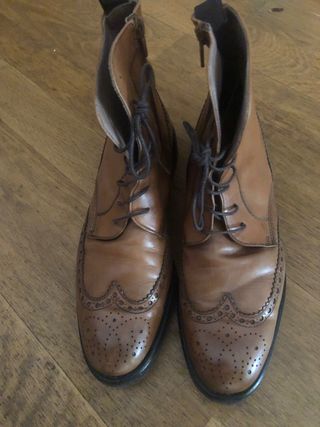Botines planos de piel de señora T39 