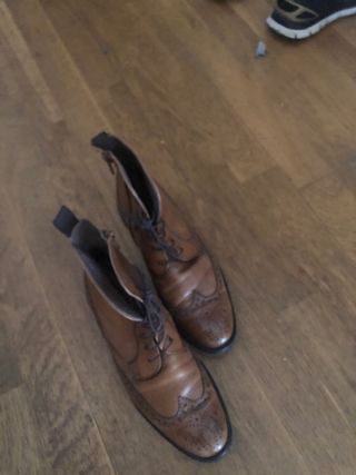 Botines planos de piel de señora T39 