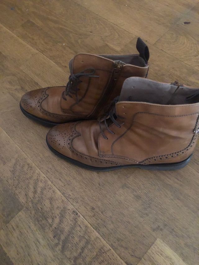 Botines planos de piel de señora T39 