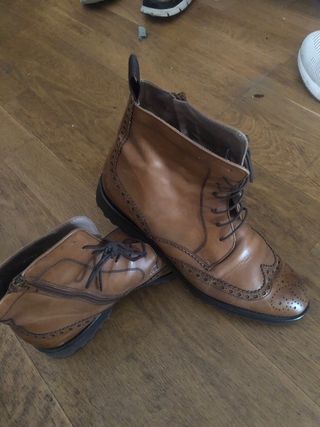 Botines planos de piel de señora T39 