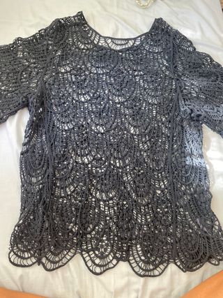 Camiseta calada estilo ganchillo