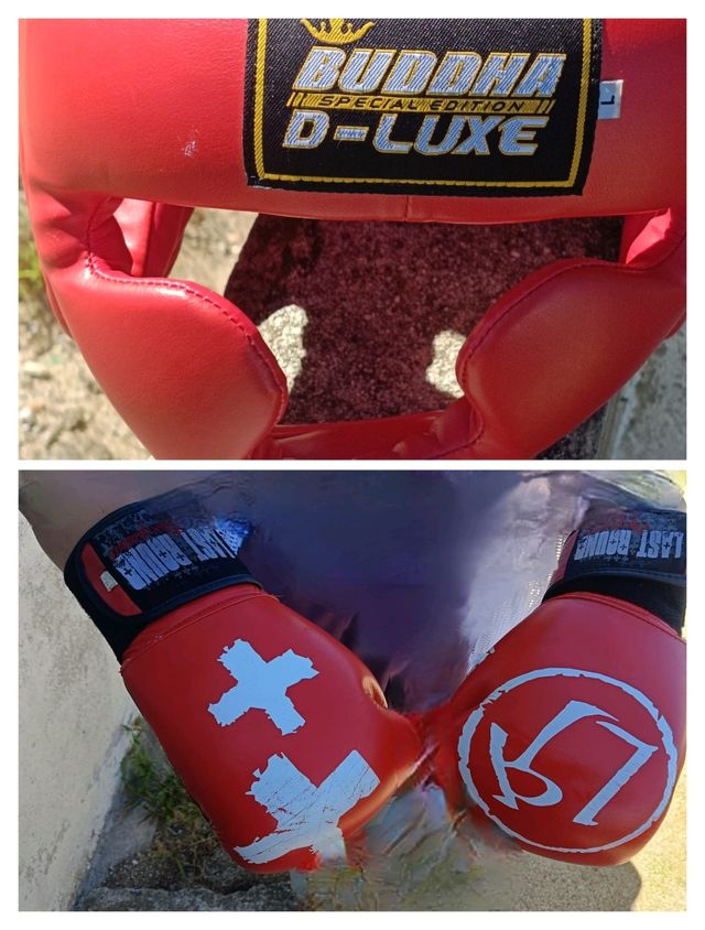 Boxing 🥊 🥊 (Muay Thai) Capacete e luvas 