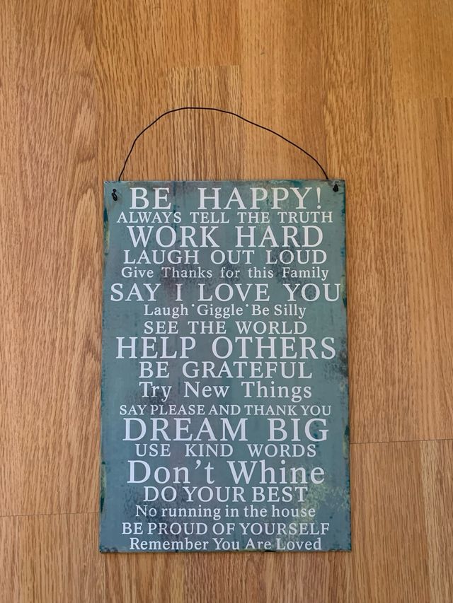 Placa metálica motivación  Medidas: 30x20cm