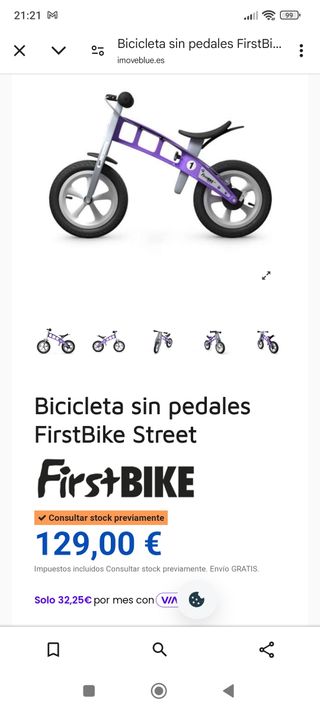 Bicicleta sin pedales