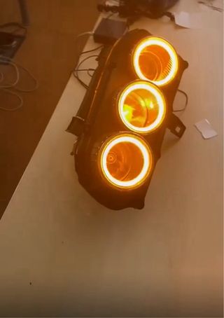 Coppia fari bi colore angel eyes Alfa 159