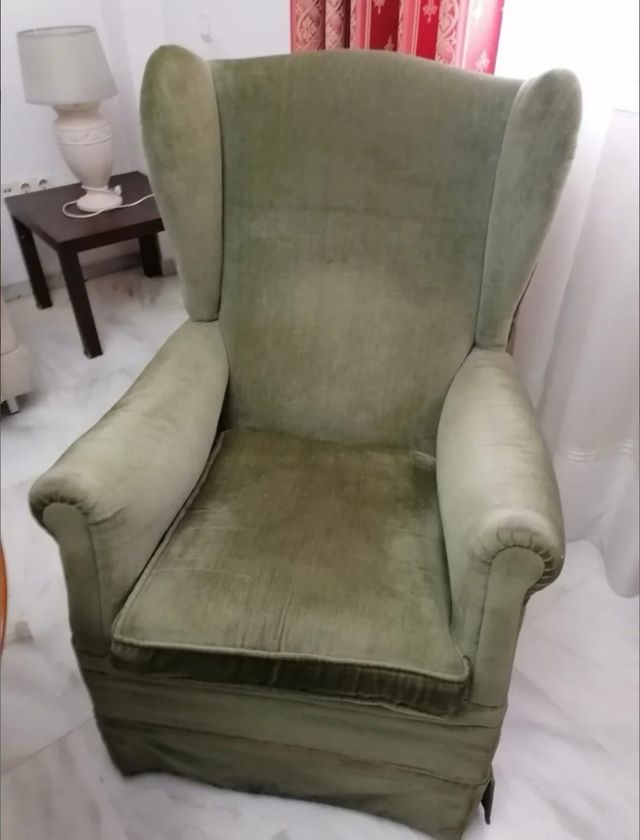 Sillón Orejero verde