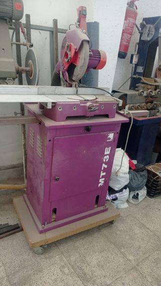 Ingletadora con disco de vidria