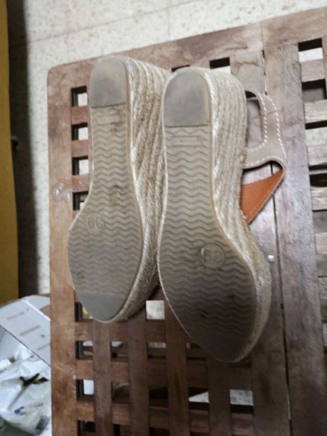 Zeppe Fabiola in pelle ed espartum, 39/40