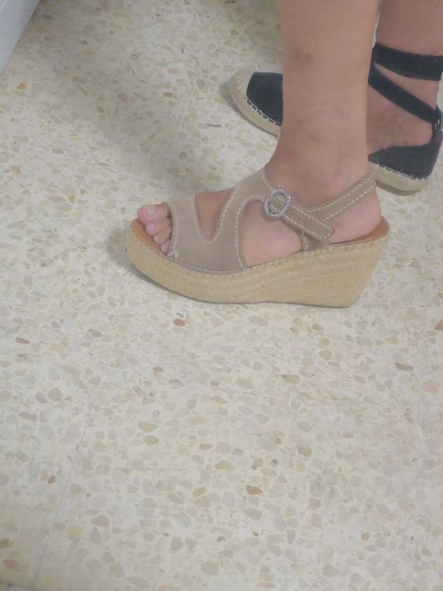 Zeppe Fabiola in pelle ed espartum, 39/40