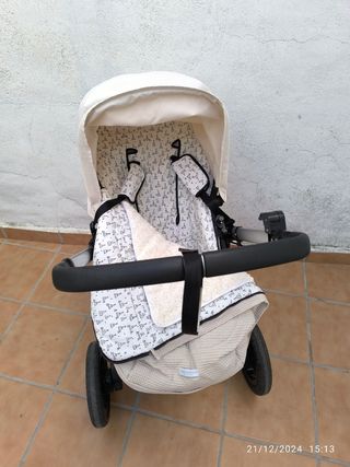 Carrito de bebé con cuco y silla de paseo