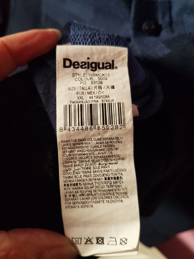 Camisa hombre manga larga