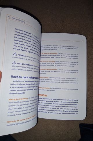 Gato livro de instruções