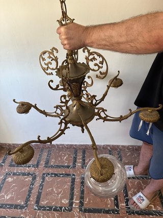 Lampara antigua de techo completa