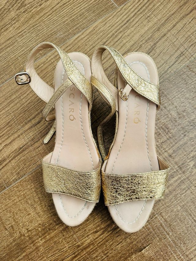 MASCARÓ - Sandalias Doradas Talla 41