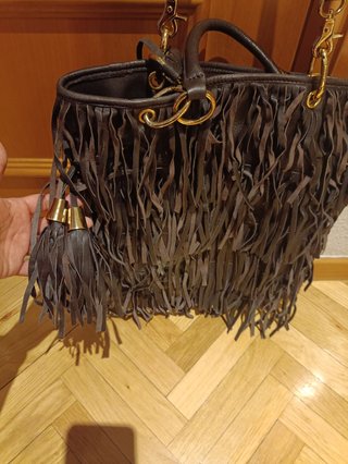 Bolso de piel grande Zara
