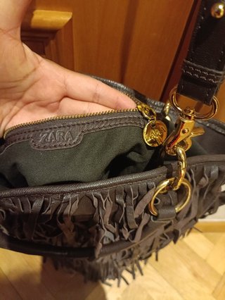 Bolso de piel grande Zara