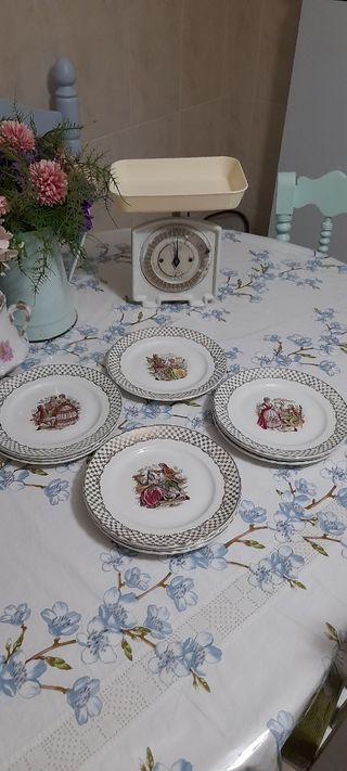 Hermosos platos antiguos franceses 9 unidades