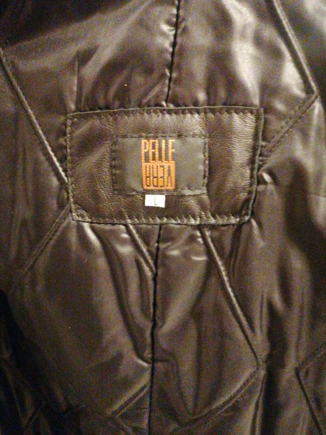 Cappotto lungo in pelle 