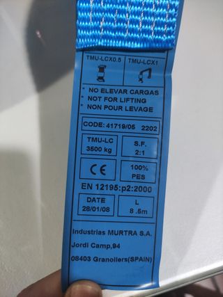 Eslingas de trincaje 3.5T