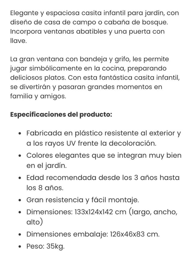 Casa infantil de jardin FEBER