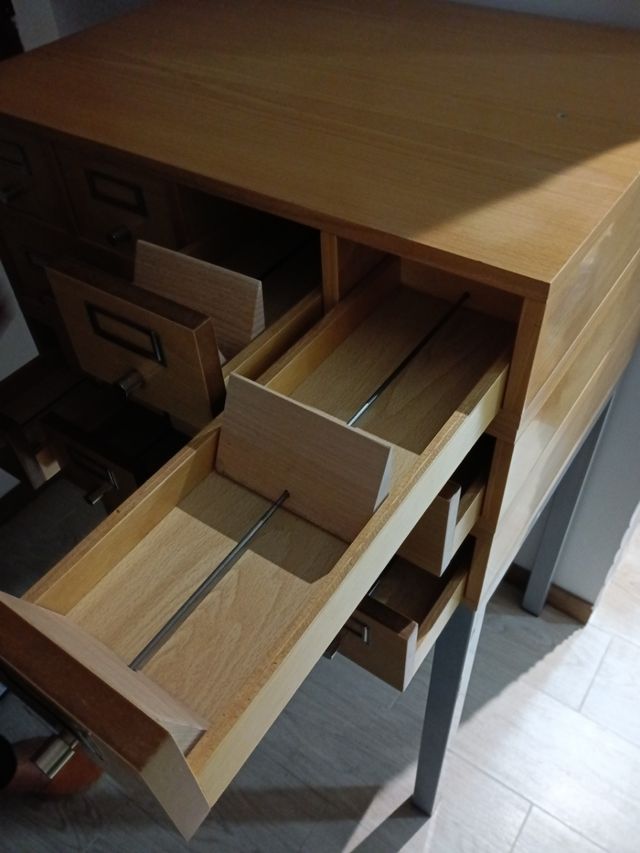 Mueble fichero de madera