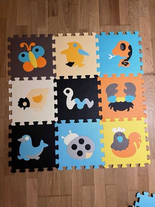 DOS alfombras puzzle de animales
