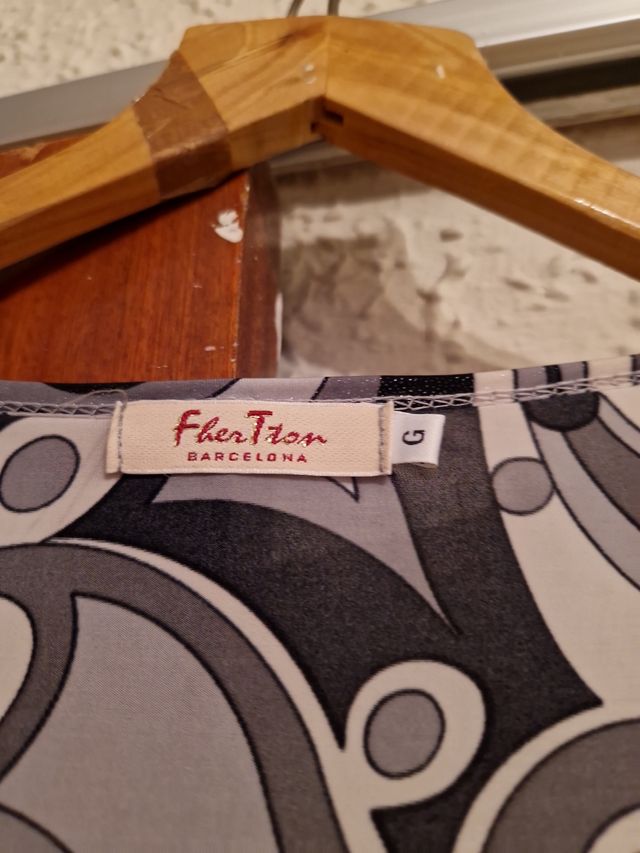 Vestido de manga larga cn estampados