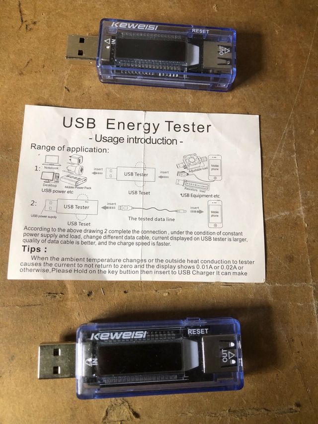 tester di alimentazione USB