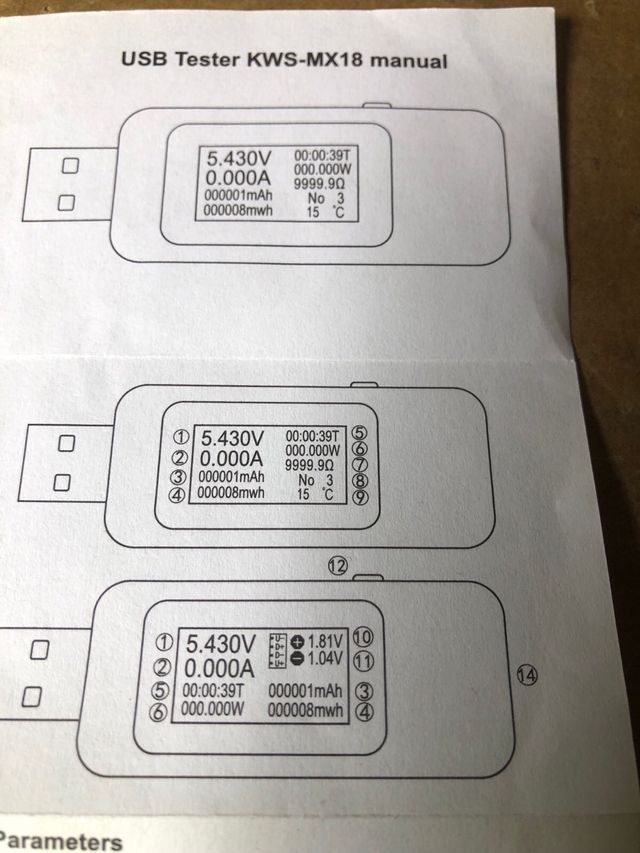 tester di alimentazione USB