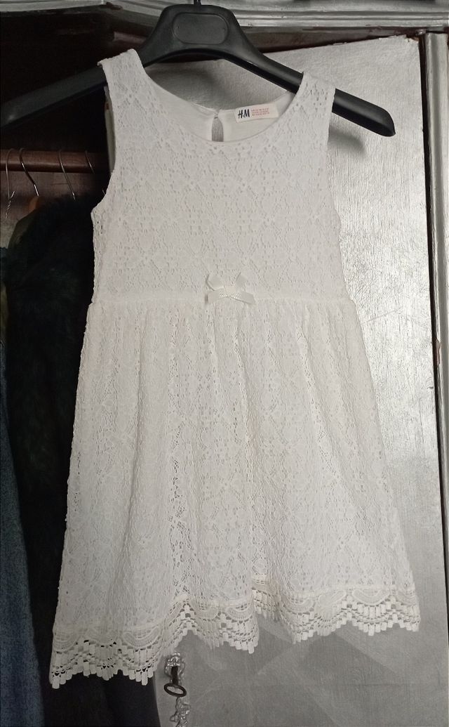 H&M abito bimba 122/128 cm 7 anni pizzo
