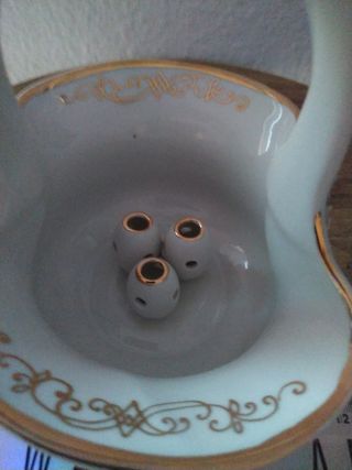 Antiguo centro mesa florero Fenix porcelana Russa