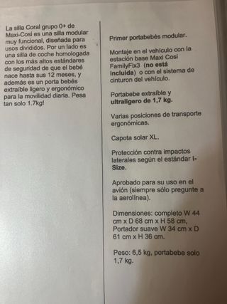 Maxi cosi coral y base family fix 3