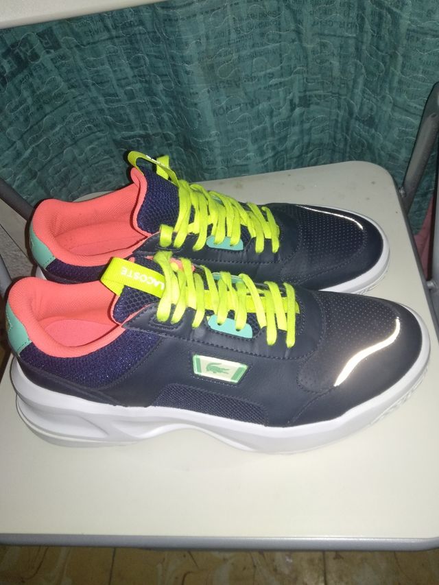 Zapatilla original lacoste  piel azul n46