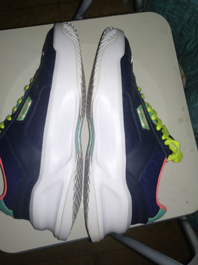 Zapatilla original lacoste  piel azul n46