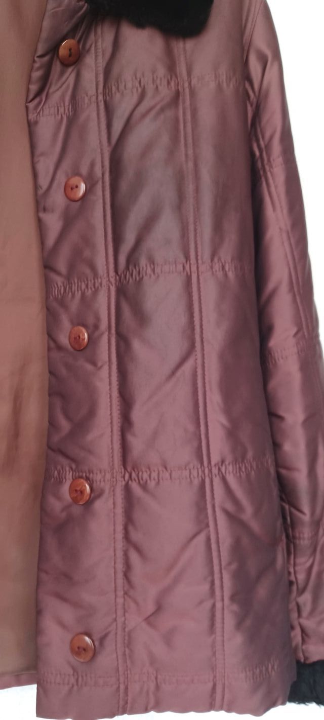 Chaqueton Acolchado Cuello Piel T40