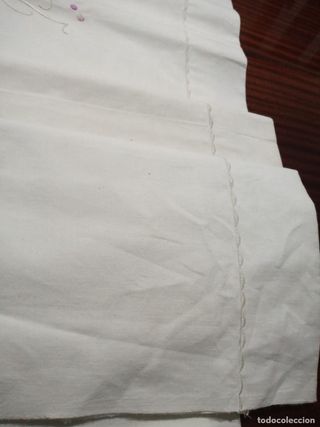 ANTIGUA SÁBANA DE LINO O ALGODÓN, BORDADA NUEVA