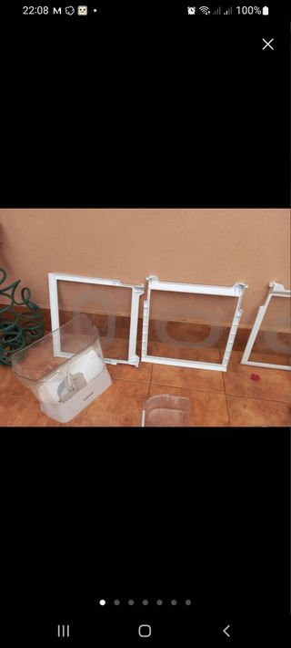 Estantes, baldas, cristal, nevera, frigorífico