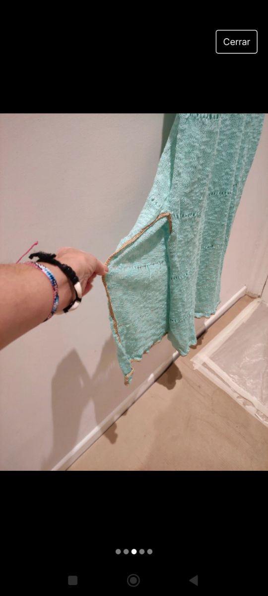 Vestido largo de punto, tejido a mano 