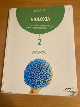Libro Bioloxía 2° Bachillerato Anaya