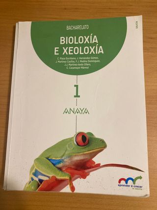 Libro Bioloxia e Xeoloxía 1° bachillerato Anaya