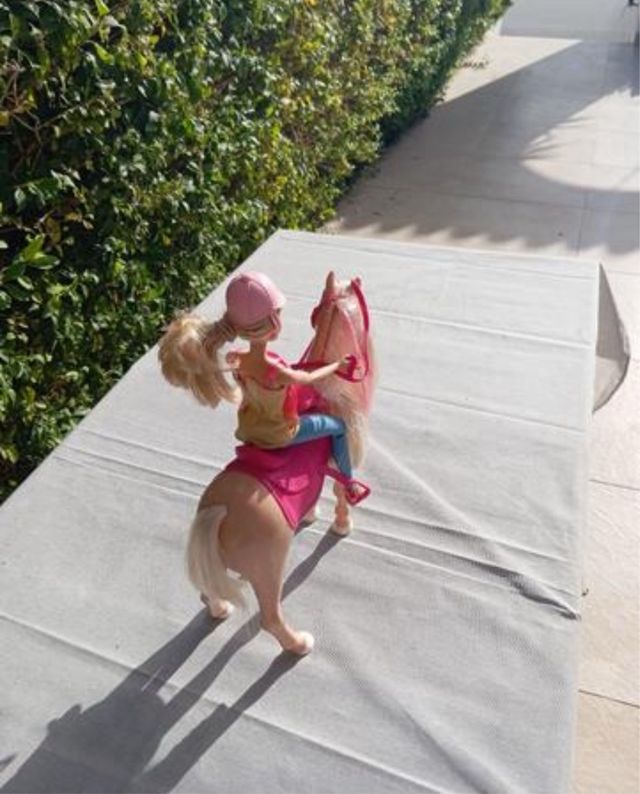 Muñeca Barbie y su caballo bailarin