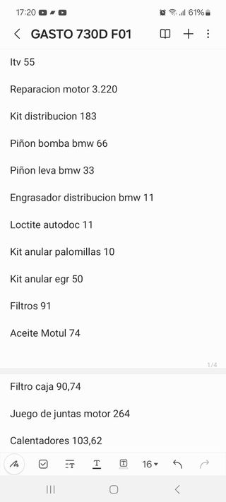 BMW F01 730d 245cv 2011 Negro MOTOR AVERIADO