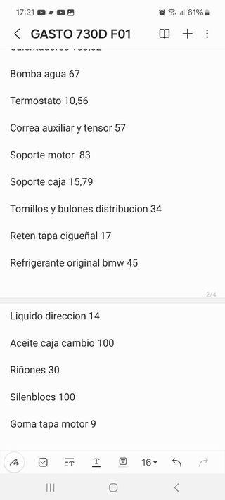 BMW F01 730d 245cv 2011 Negro MOTOR AVERIADO