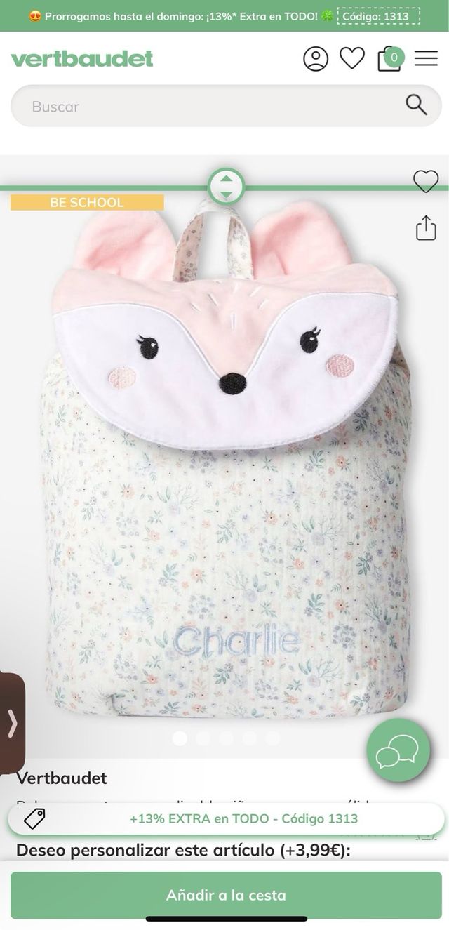 Mochila escuela infantil