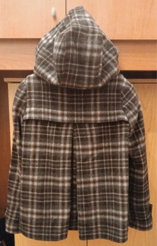 Cappotto con cappuccio fantasia scozzese