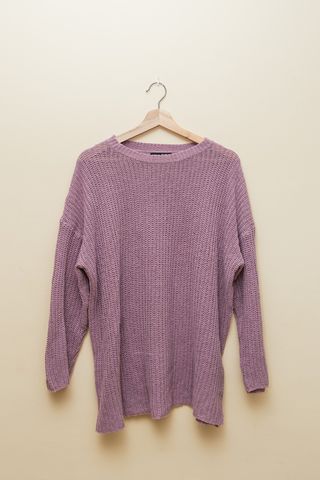 Jersey de hilo color malva de Shein