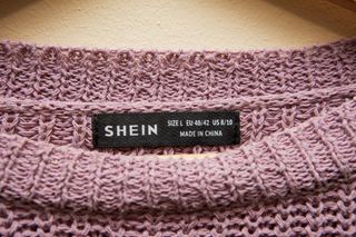 Jersey de hilo color malva de Shein
