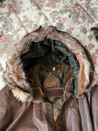 Cazadora piel y ante